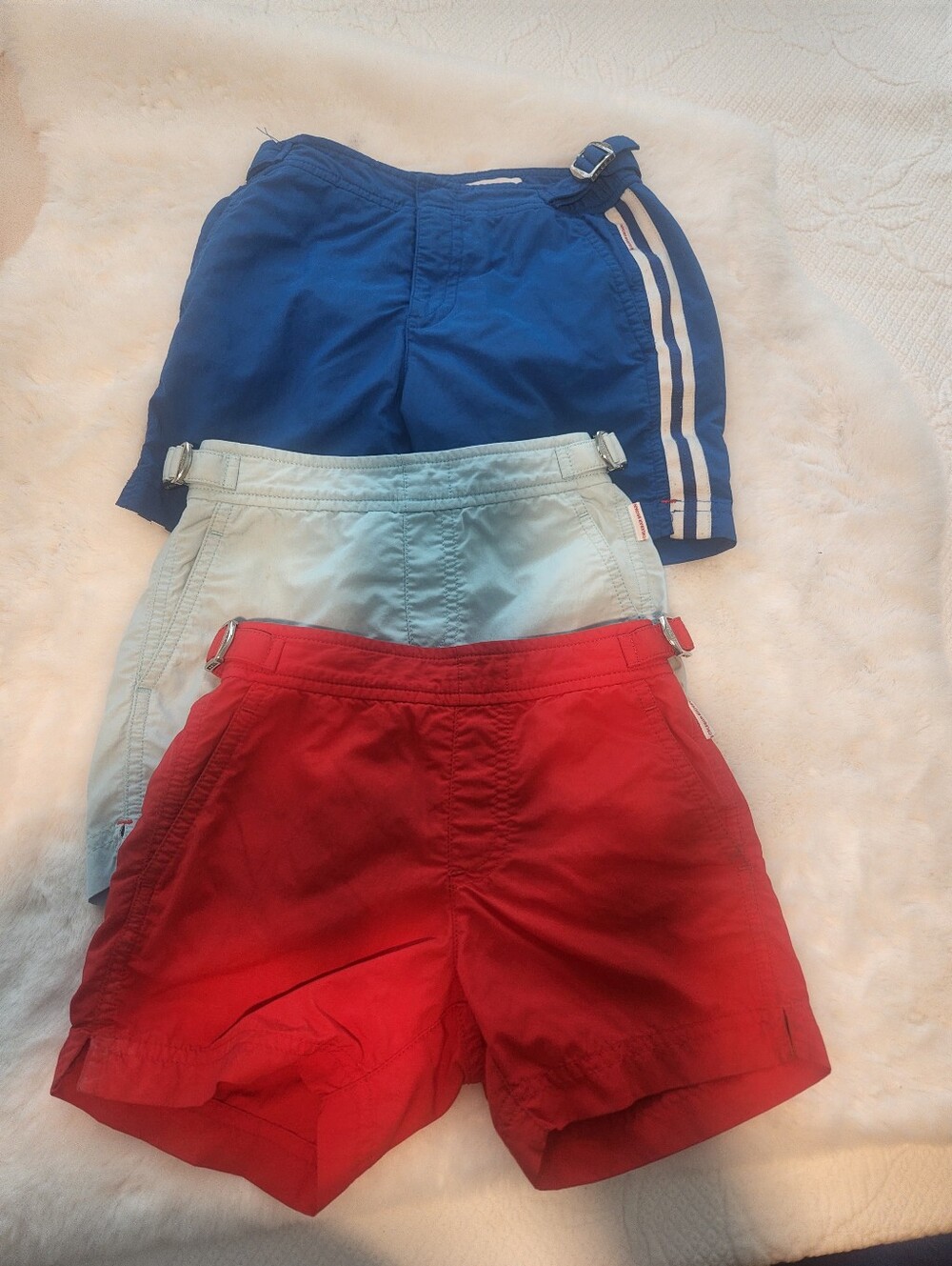 Orlebar Brown Kids Shorts Set - Red, Light Blue, Blue